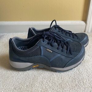 Dansko Paisley Shoes Blue Leather Waterproof Sneakers Vibram Womens SZ 37 US 7